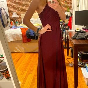 Wine Bridesmaid Dress
